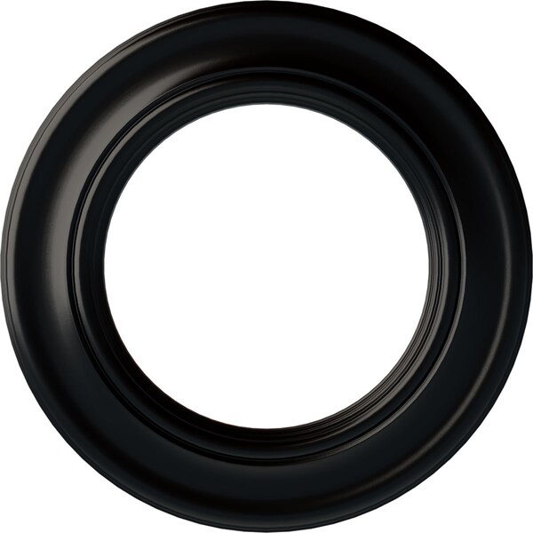 Ekena Millwork Holmdel Ceiling Medallion (Fits Canopies up to 12 7/8"), 20 7/8"OD x 12 7/8"ID x 1"P, Jet Black CM20HOBLF - main